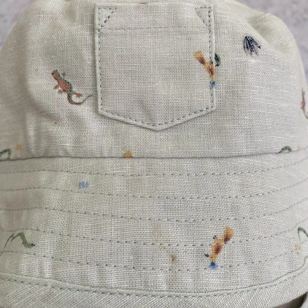 Janie and Jack Baby Green Bucket Hat Size 18-24 Month Desert Snake Lizard Cactus